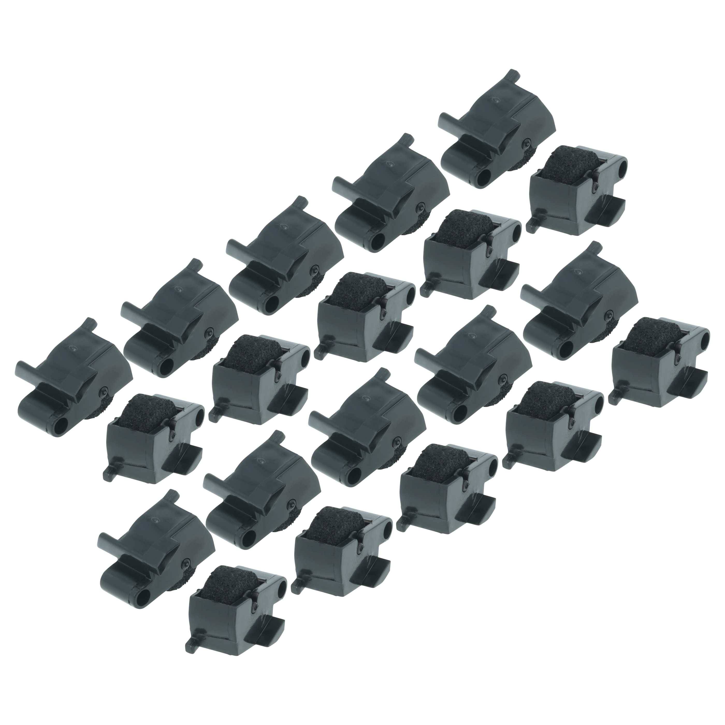 vhbw 20x Farbrolle | Farbwalze Schwarz kompatibel mit Sharp SPR78P, NR78P Taschenrechner, Registrierkasse-0