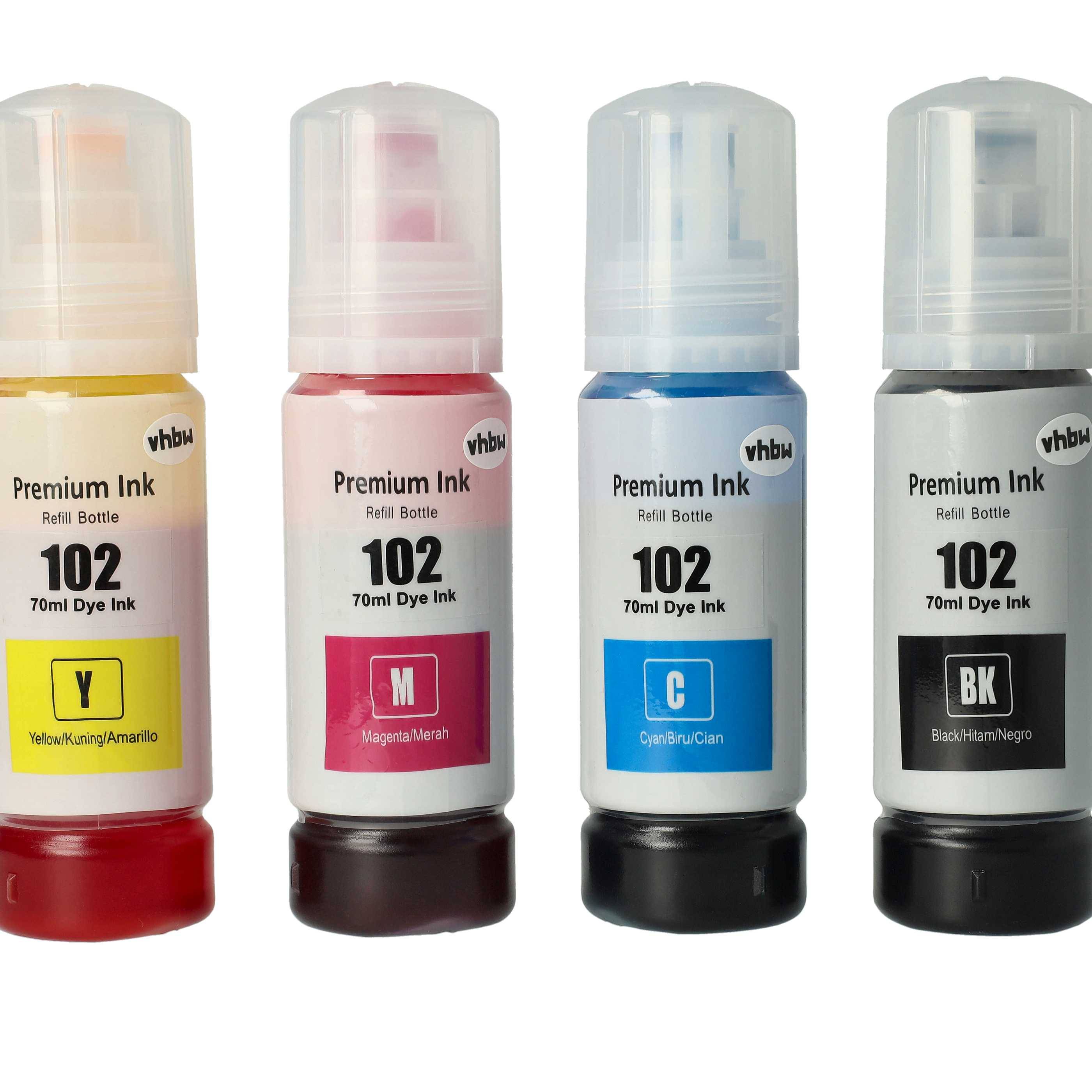 vhbw 4x Nachfülltinte kompatibel mit Canon Pixma G4510 | G4511 Drucker - Refillset Dye Cyan, Dye Magenta, Dye Schwarz-5