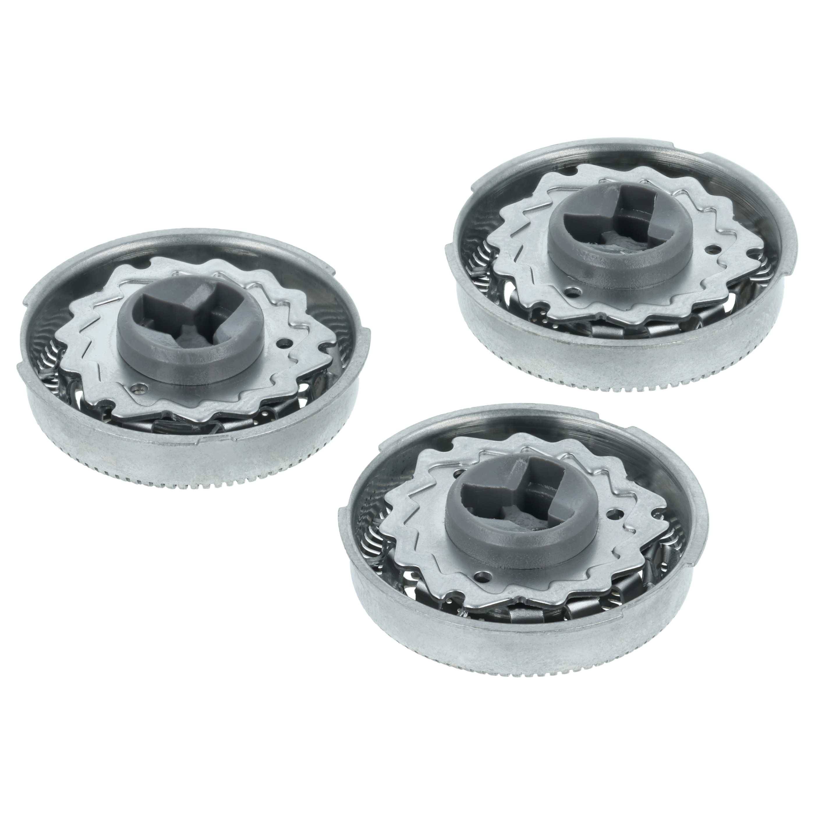 vhbw 3x Ersatz-Scherköpfe kompatibel mit Philips S9000 | S9021, S9031, S9041, S9111, S9112 Elektrorasierer, Silber-1