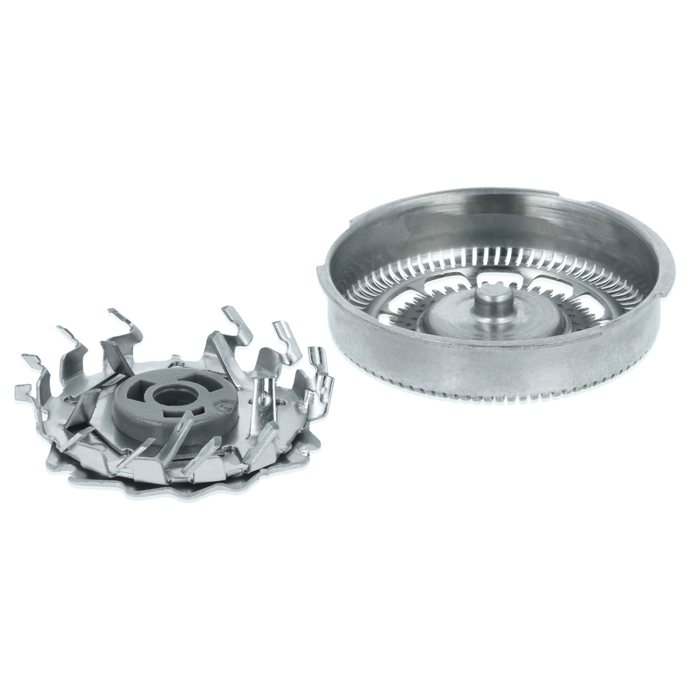 vhbw 3x Ersatz-Scherköpfe kompatibel mit Philips S9000 | S9021, S9031, S9041, S9111, S9112 Elektrorasierer, Silber-2