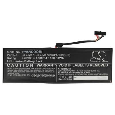 vhbw Akku kompatibel mit MSI GS40, GS40 6QD, GS40 6QD-006CZ, GS40 6QD-012TW, GS40 6QD-002TW Notebook (8060 mAh, 7,6 V-0