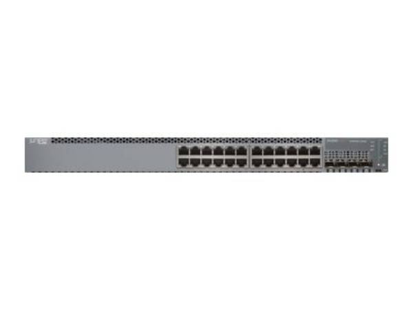 Juniper Networks EX Series EX2300-24P - Switch - L3 - managed - 24 x 10/100/1000 (PoE+) + 4 x Gigabit SFP / 10 Gigabit S