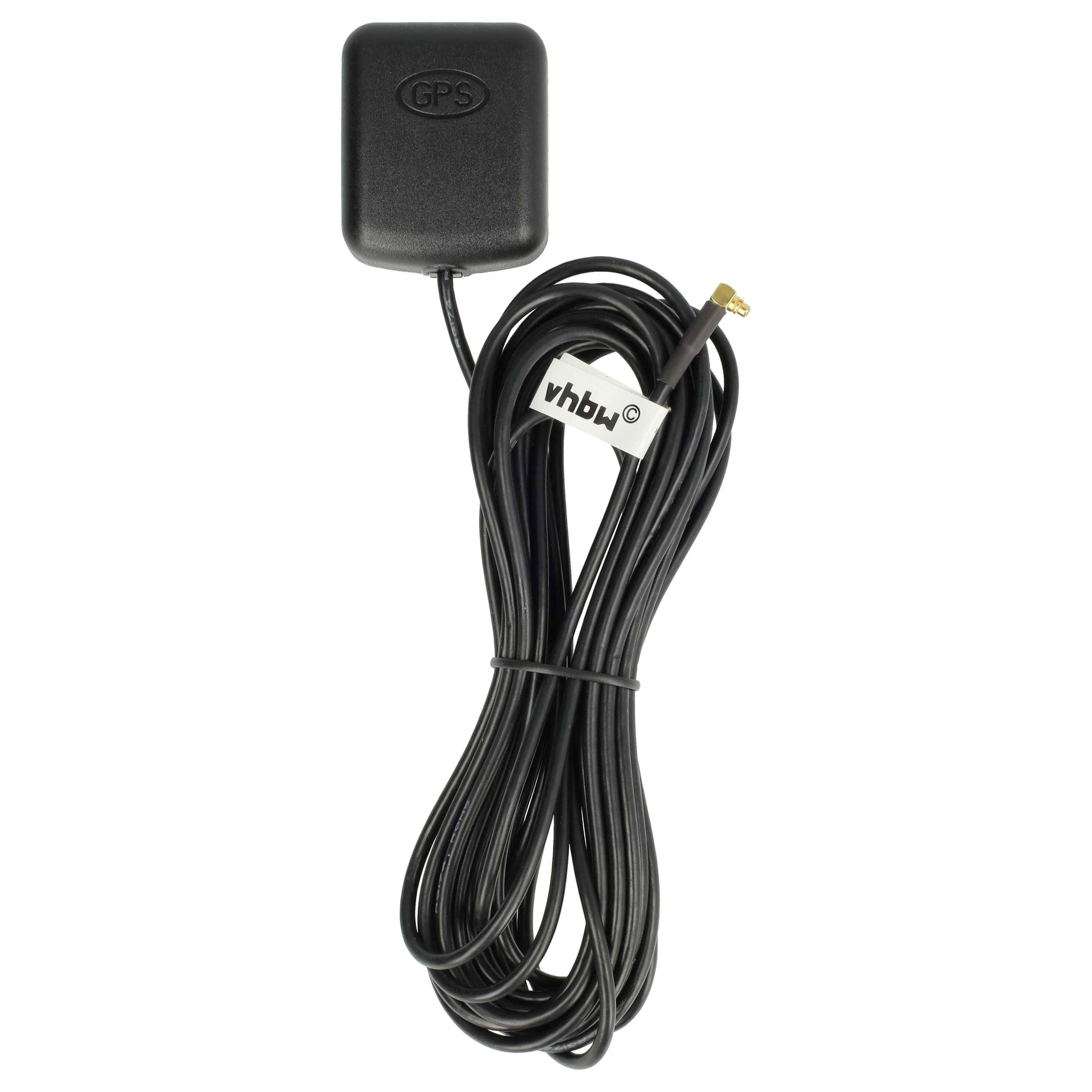 vhbw GPS Antenne kompatibel mit Haicom Multi Mode Foldable Navi mit MMCX-Anschluss - Magnetfuß, 5 m, Schwarz-2