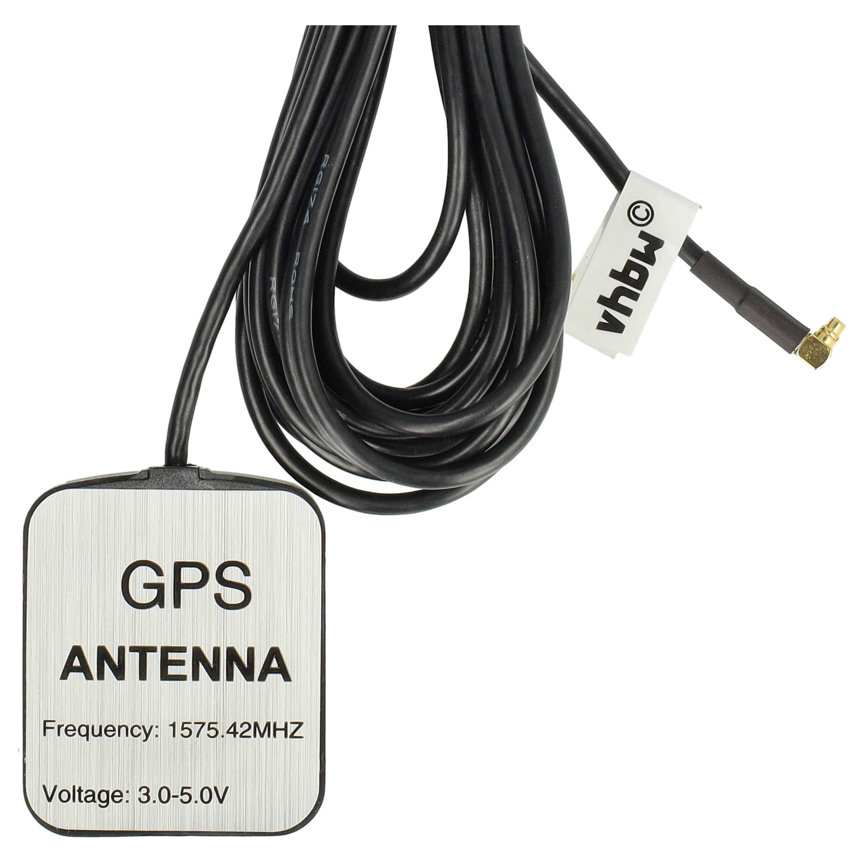 vhbw GPS Antenne kompatibel mit Haicom Multi Mode Foldable Navi mit MMCX-Anschluss - Magnetfuß, 5 m, Schwarz-3
