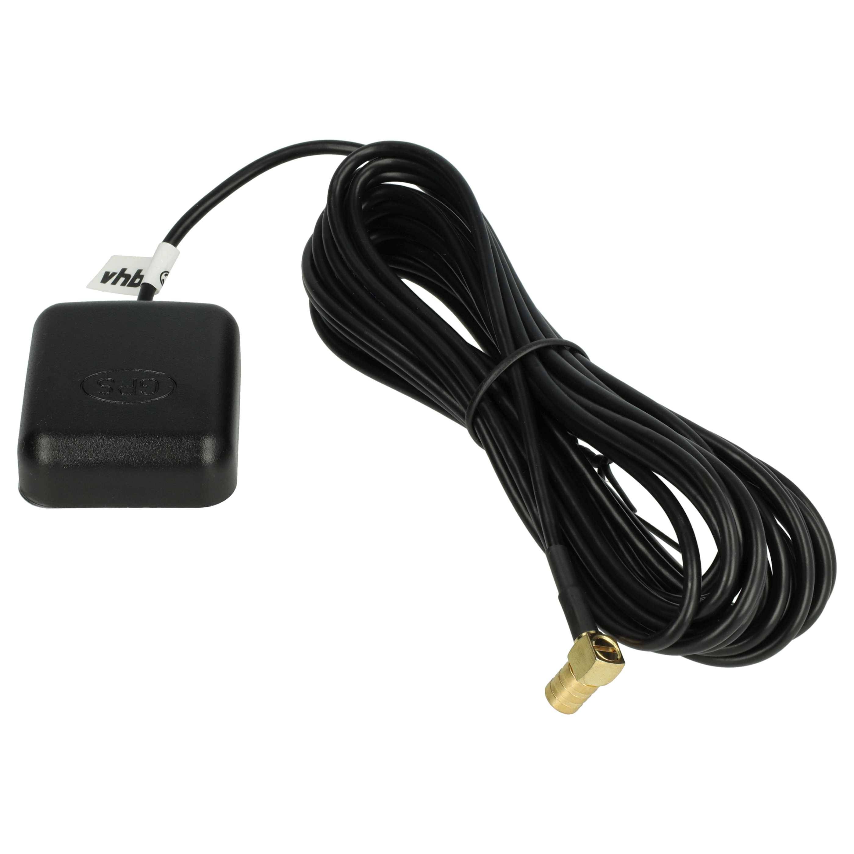 vhbw GPS Antenne kompatibel mit Blaupunkt RNS3 | RNS2, RNS1, E2, E1 Navi mit SMB-Buchse-Anschluss - Magnetfuß, 5 m-1