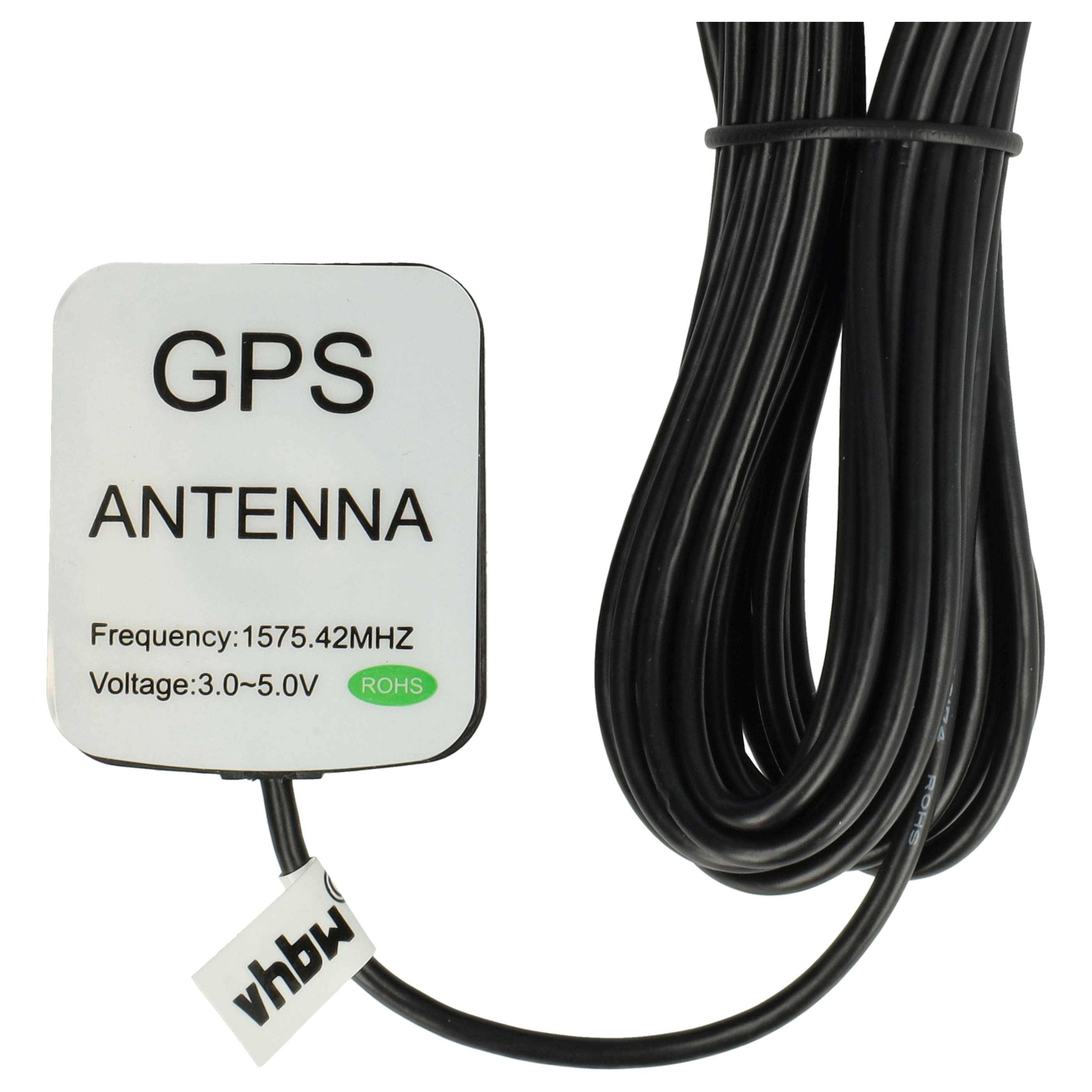 vhbw GPS Antenne kompatibel mit Blaupunkt RNS3 | RNS2, RNS1, E2, E1 Navi mit SMB-Buchse-Anschluss - Magnetfuß, 5 m-3