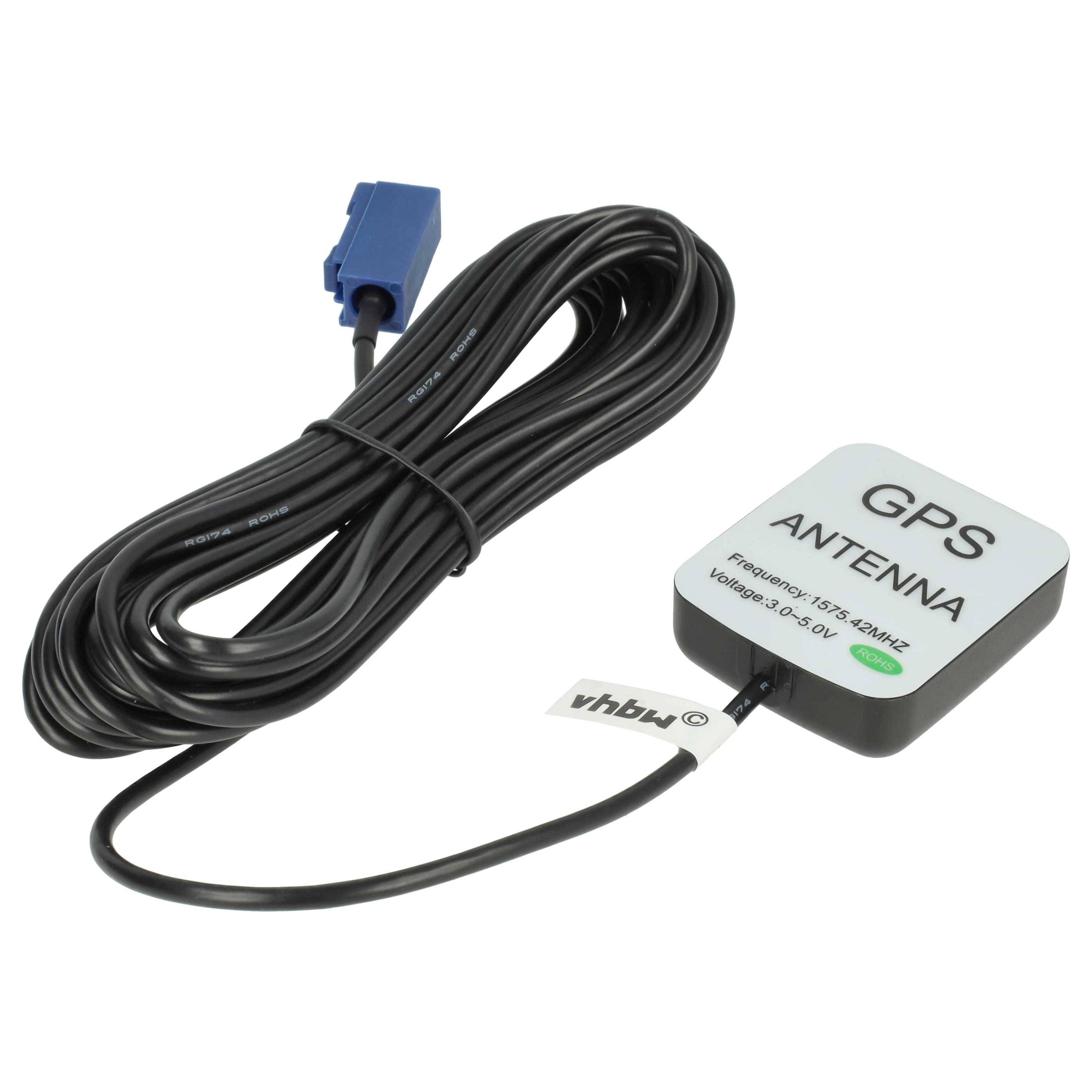 vhbw GPS Antenne für Navi | Magnetfuß, 5 m, mit Fakra-Anschluss