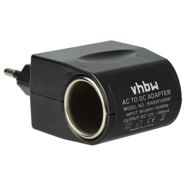 vhbw 12 V KfZ-Anschluss Adapter auf 220 V | Spannungswandler 500 mA für Boardnetz Ladekabel, Ladegeräte