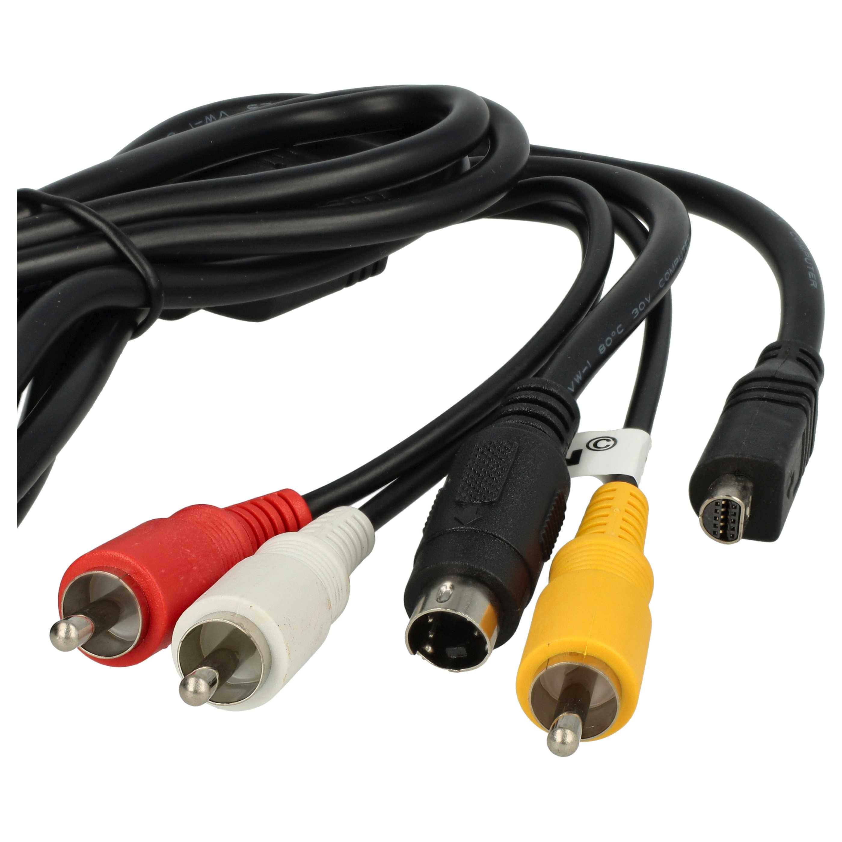 vhbw Audio Video Composite Kabel kompatibel mit Sony DCR-DVD203E | DCR-DVD202, DCR-DVD203, DCR-DVD202E Kamera-4
