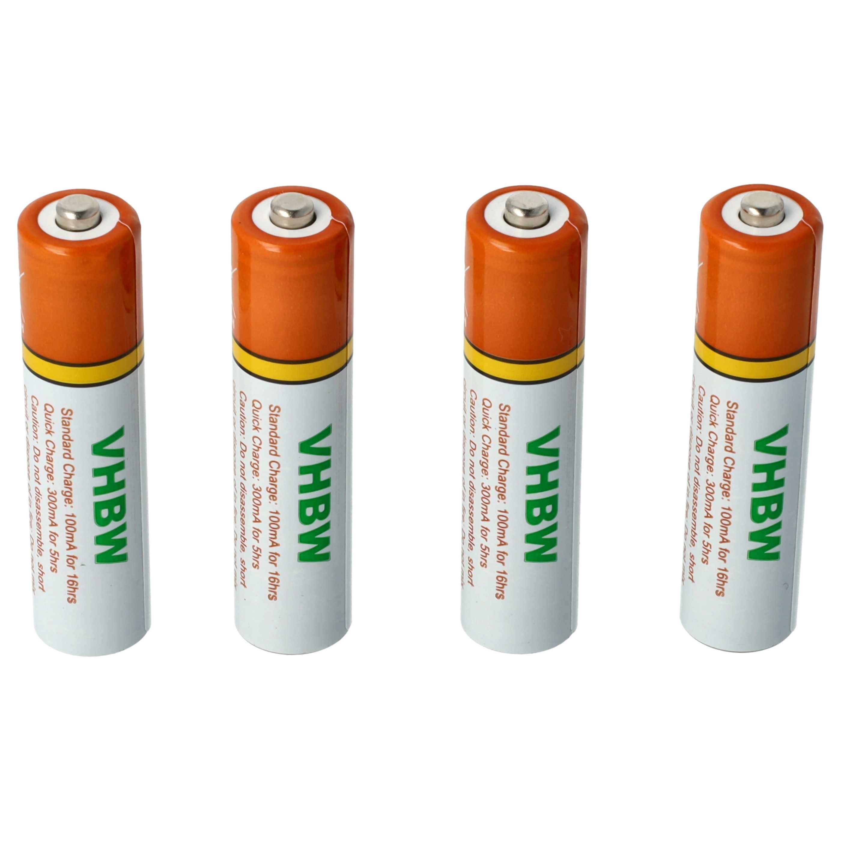 vhbw 8x AAA Micro Akku kompatibel mit Telekom T-Com Sinus CA33 | T-Easy CA32, Philips BeNear SoClear, CD1861, CD2850-1