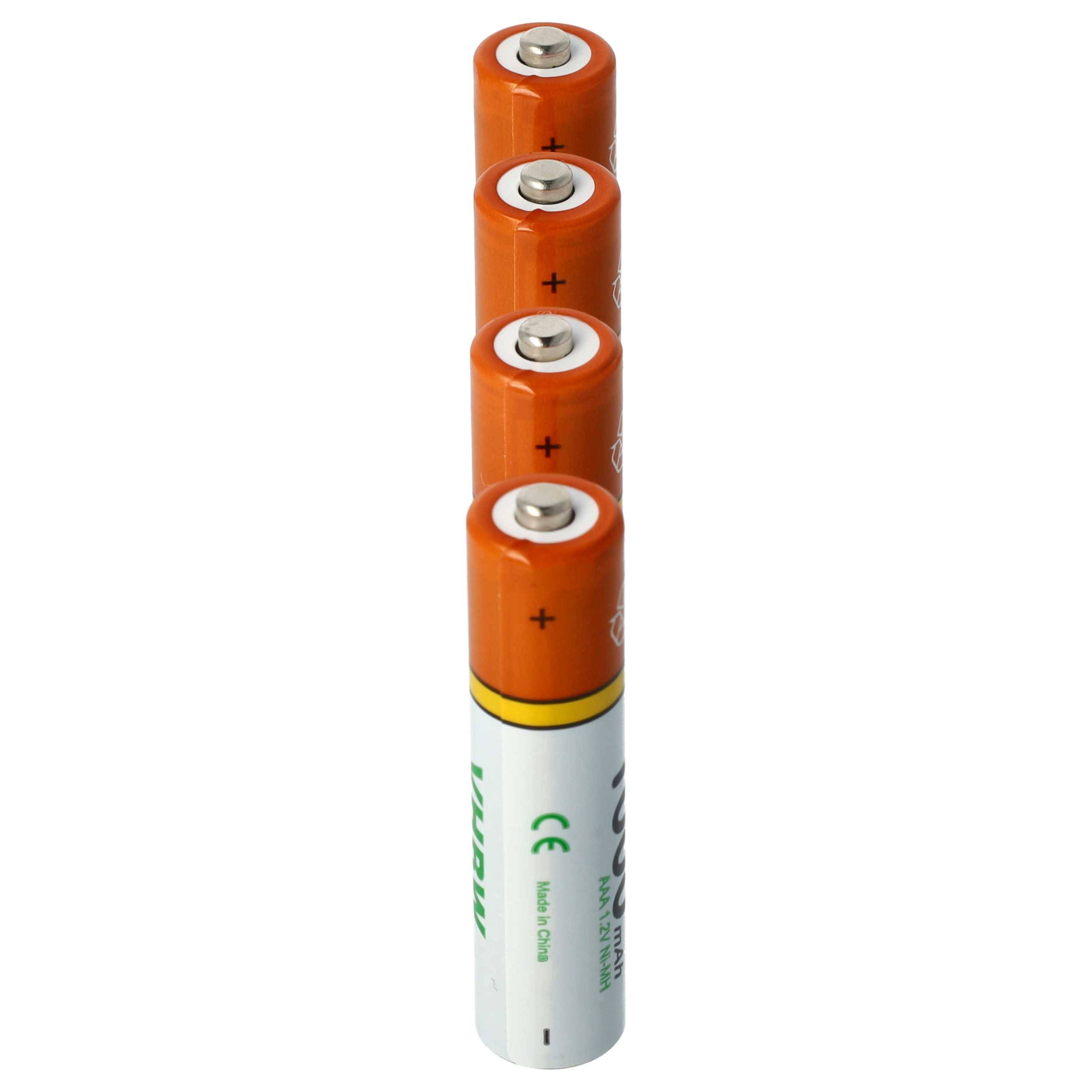 vhbw 8x AAA Micro Akku kompatibel mit Telekom T-Com Sinus CA33 | T-Easy CA32, Philips BeNear SoClear, CD1861, CD2850-2