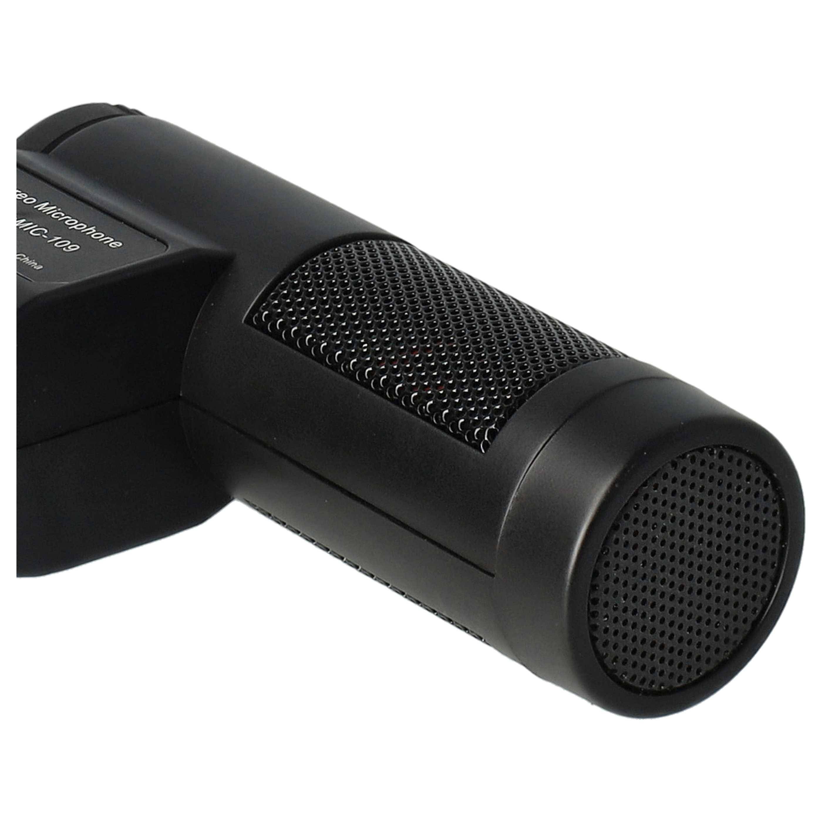 vhbw Stereo-Mikrofon kompatibel mit Olympus GF2 | GF3, GH2, GX1, OM-D E-M10, E-P2, E-P3, E-PL2, E-PL3, G10, OM-D E-M1-4