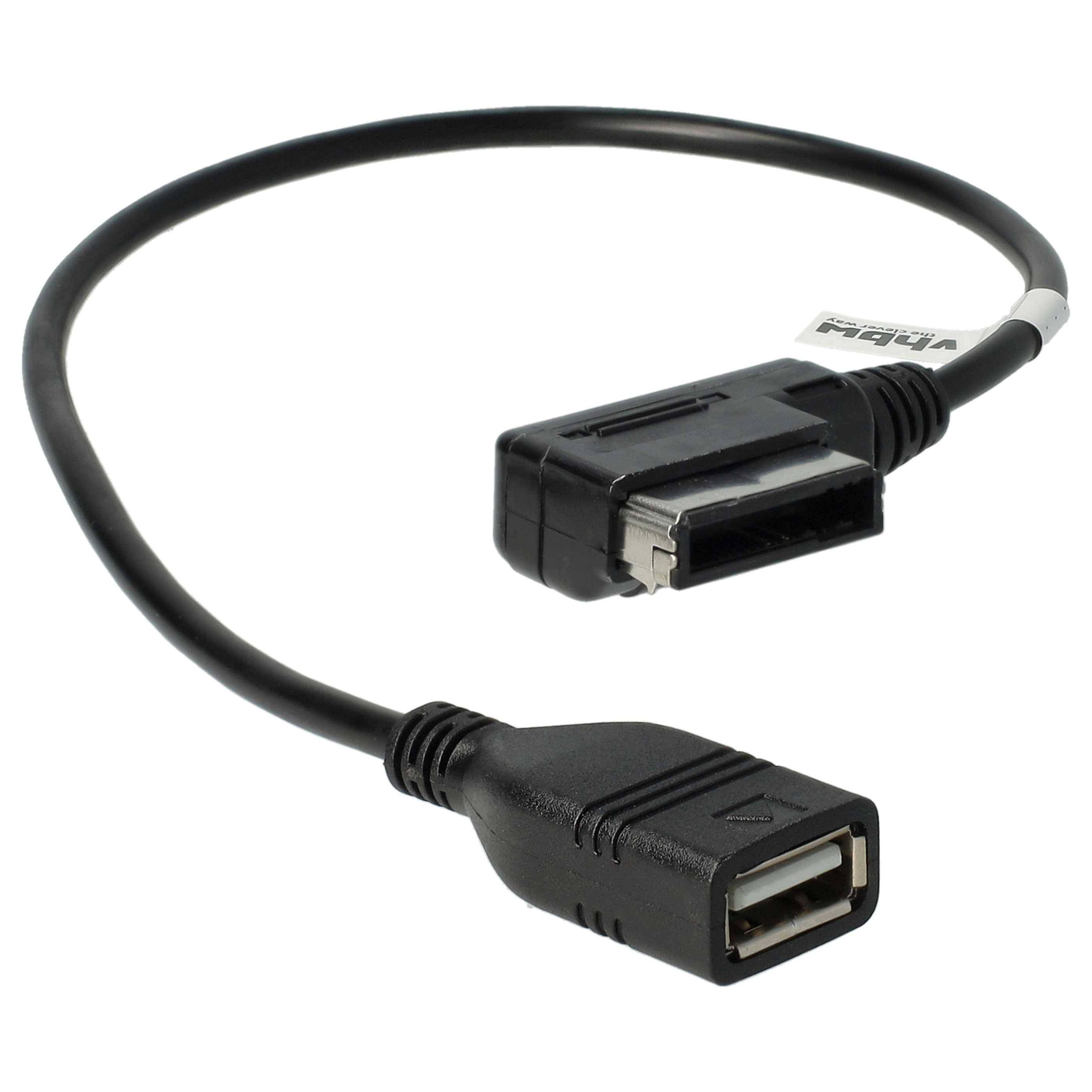 vhbw KFZ Audio Kabel kompatibel mit VW Touareg | Touran - USB-Adapter, 37,1 cm Schwarz-0