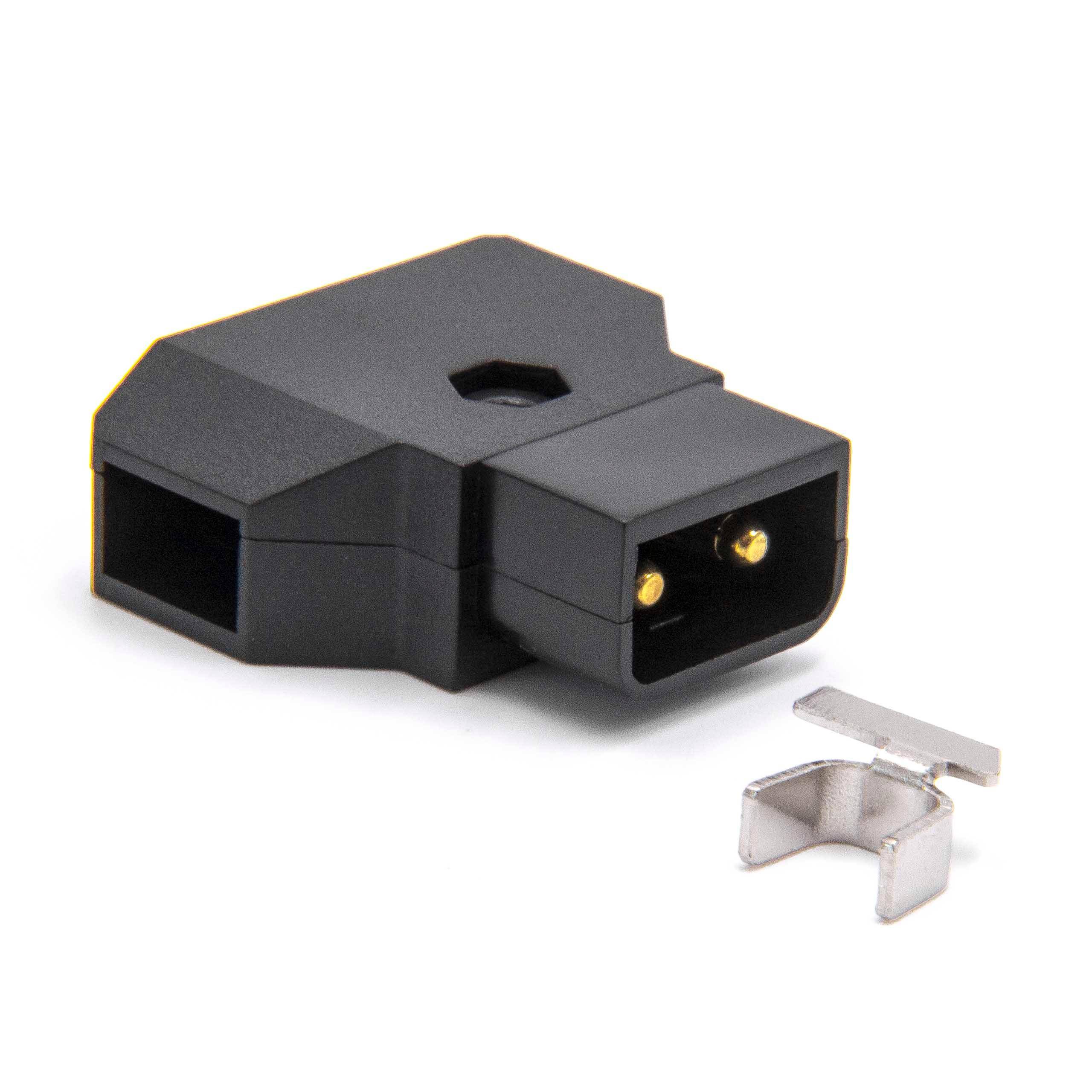 vhbw D-Tap Adapter männlich kompatibel mit Anton Bauer Dionic-Serie | zum Selbsteinbau, Schwarz-0
