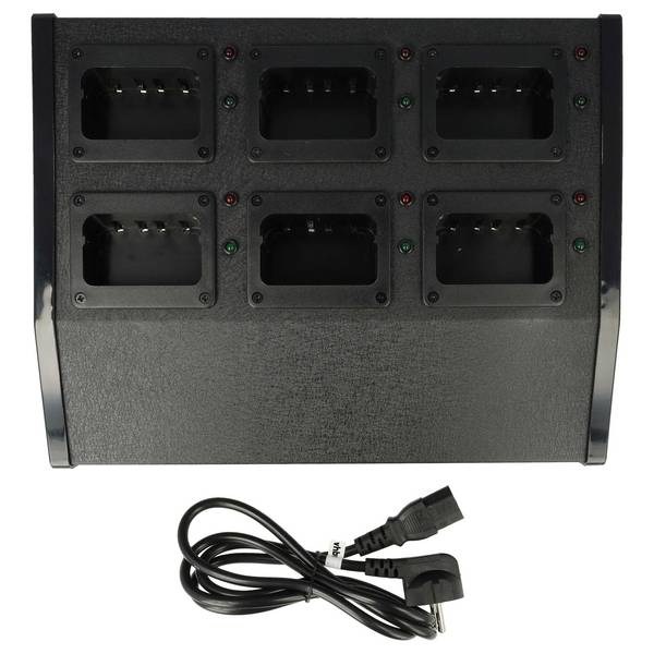 vhbw 6-fach Ladegerät kompatibel mit Bidatong BD-15-L Funkgerät-Akkus | Ladestation, 8,4 V