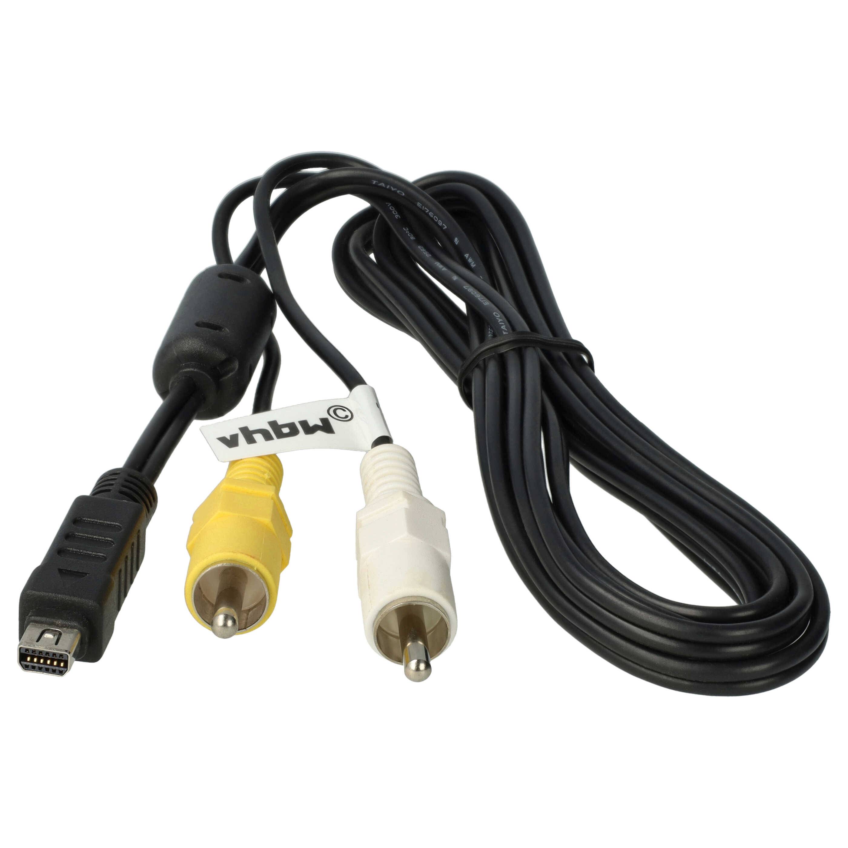 vhbw Audio Video Composite Kabel kompatibel mit Olympus SP-310 | SH-25MR, SP-500, SH-50, SP-500UZ, SP-350, SP-320 Kamera-1