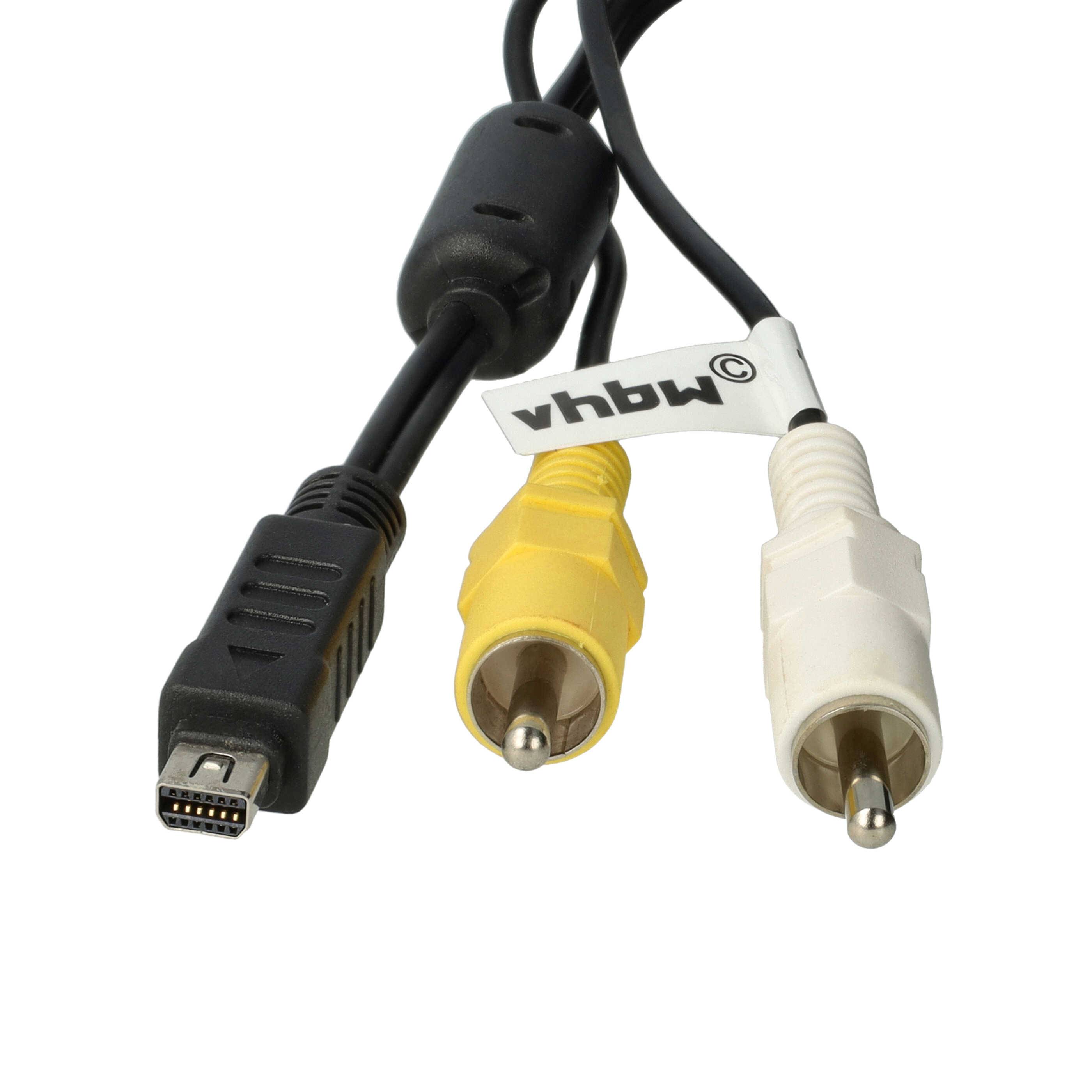 vhbw Audio Video Composite Kabel kompatibel mit Olympus SP-510 | SP-565, SP-500Z, SP-560, SP-550, SP-560UZ, SP-510UZ-4