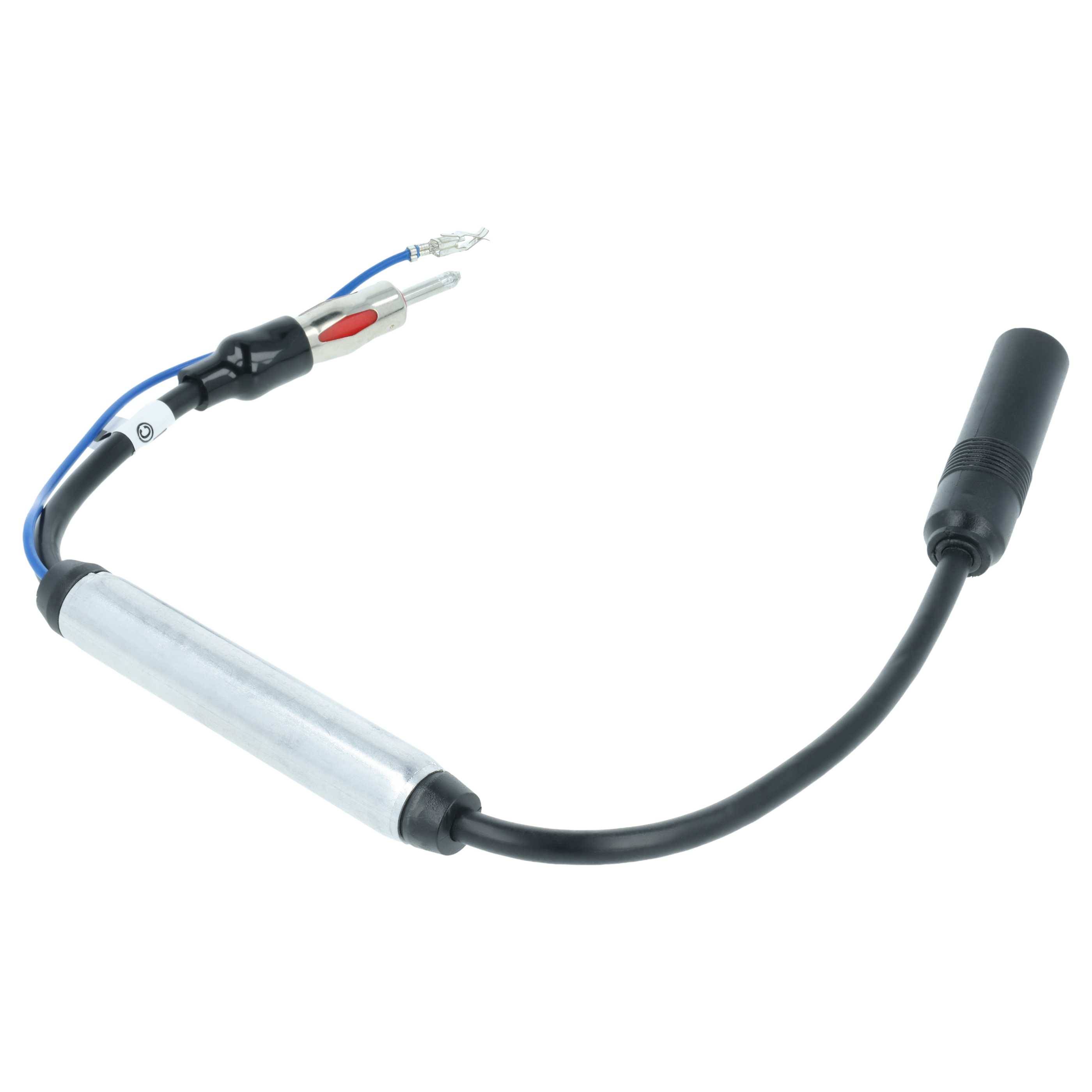 vhbw Antennenadapter von DIN (m) auf DIN (f) für Fahrzeugen | Antennenverstärker für Phantomeinspeisung, 35 cm-1