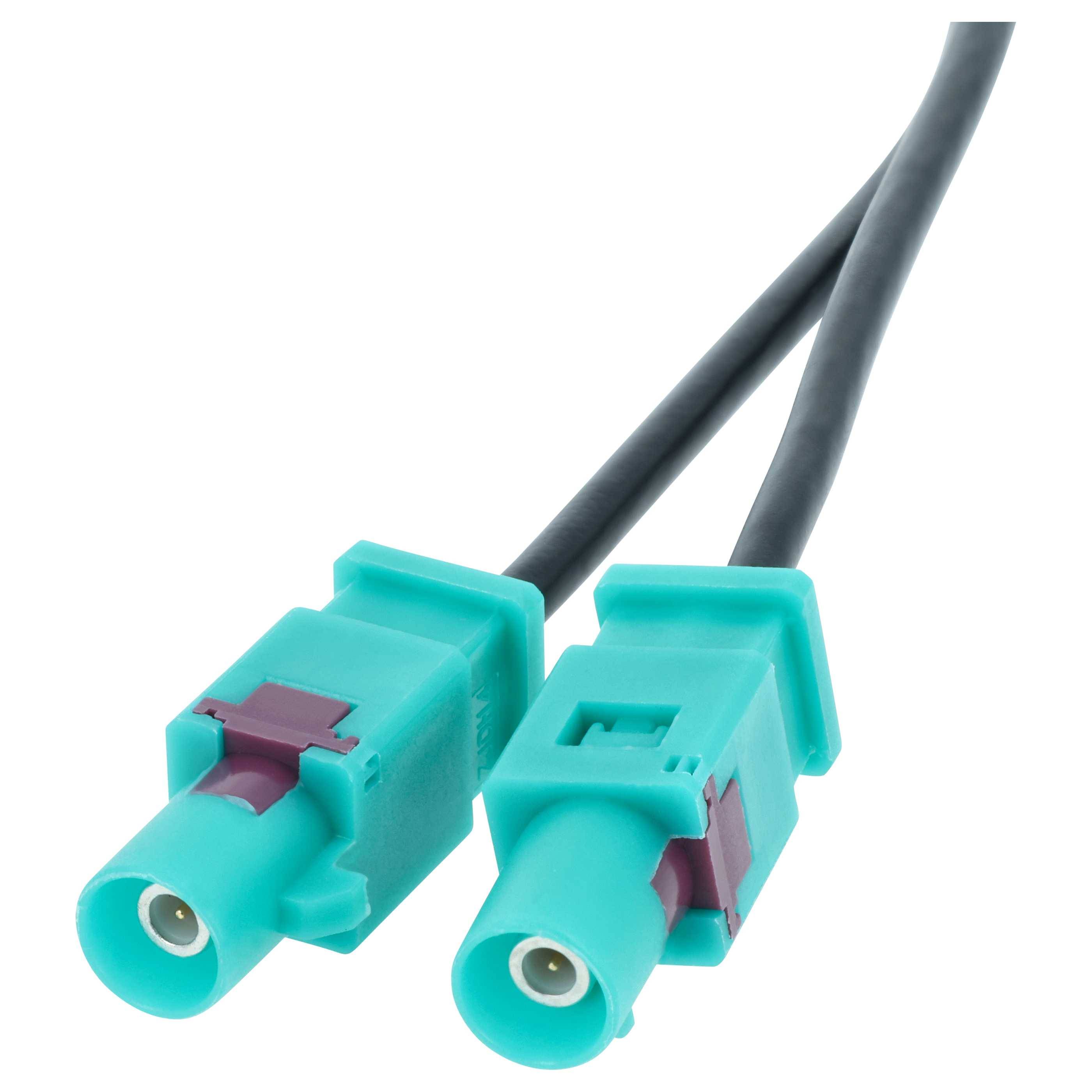 vhbw Antennenadapter von DIN (m) auf Doppel-Fakra (m) kompatibel mit Audi | Seat, VW Fahrzeugen - Antennenverstärker für-3