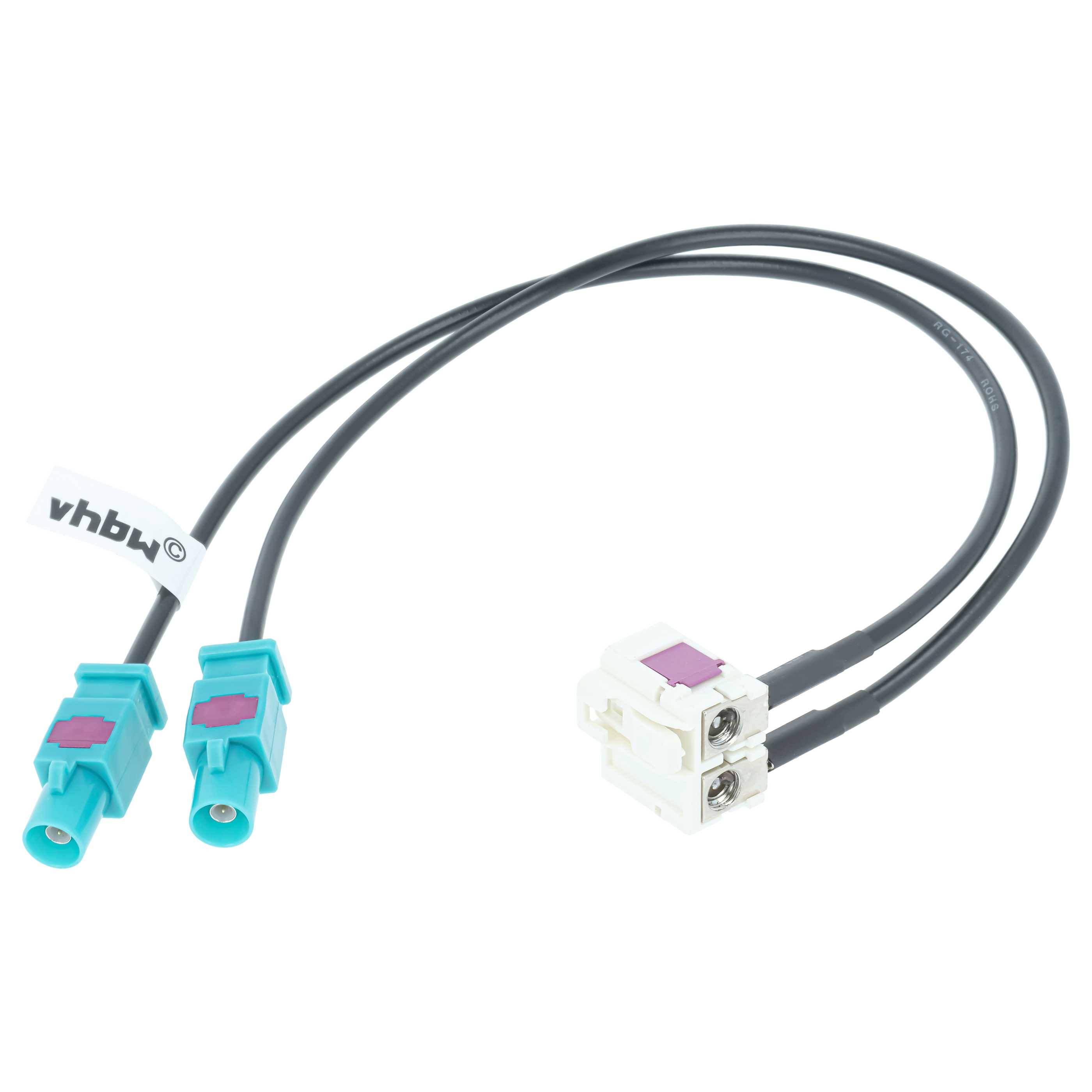 vhbw Antenne Doppel-Fakra (B) Adapter kompatibel mit Audi VW RNS-E | Autoradio - Auto - Adapter-Kabel, 9 cm-0