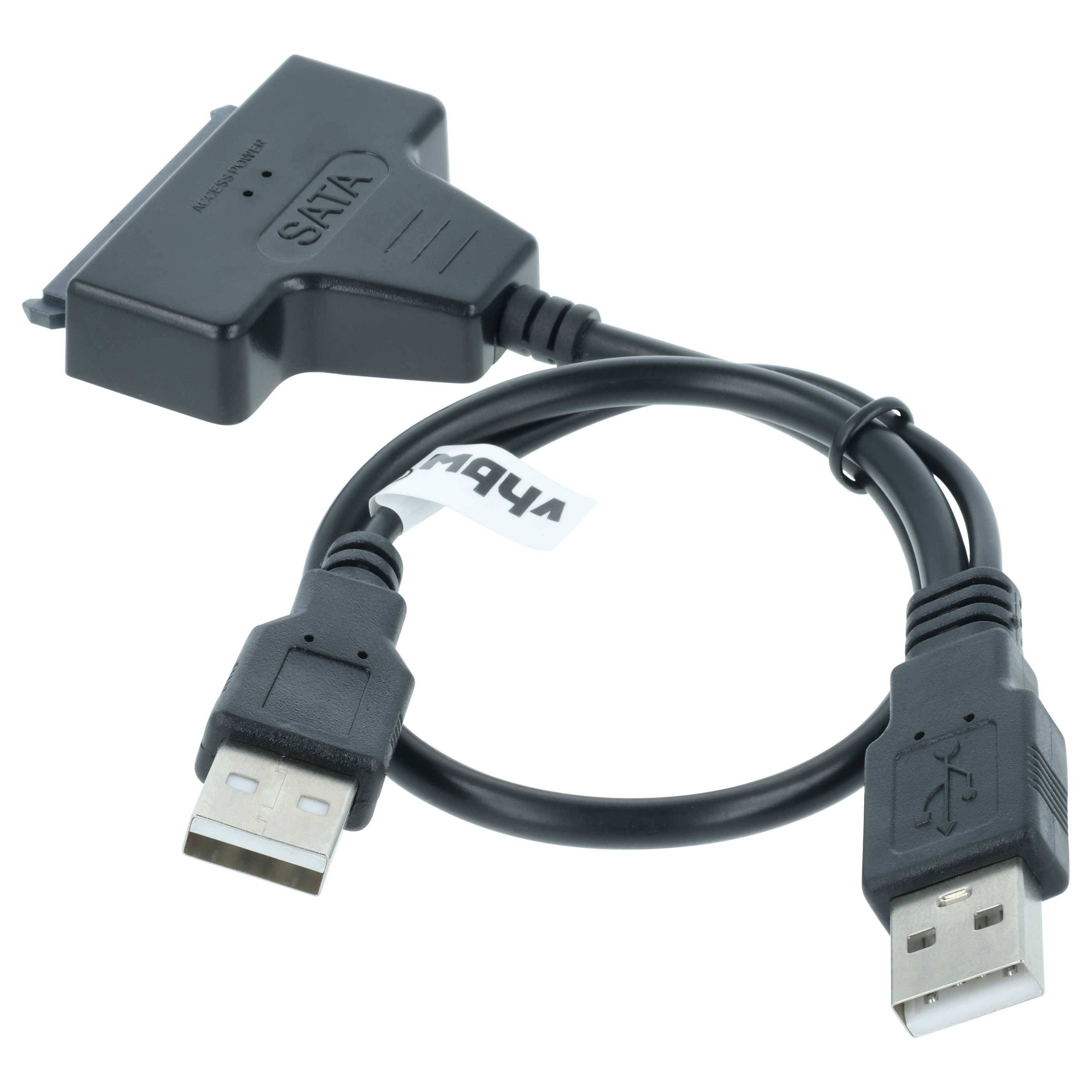 vhbw SATA zu USB Adapter, Anschlusskabel für 2'5" HDD Festplatten - Festplattenkabel, Plug & Play Fähig, Schwarz-1