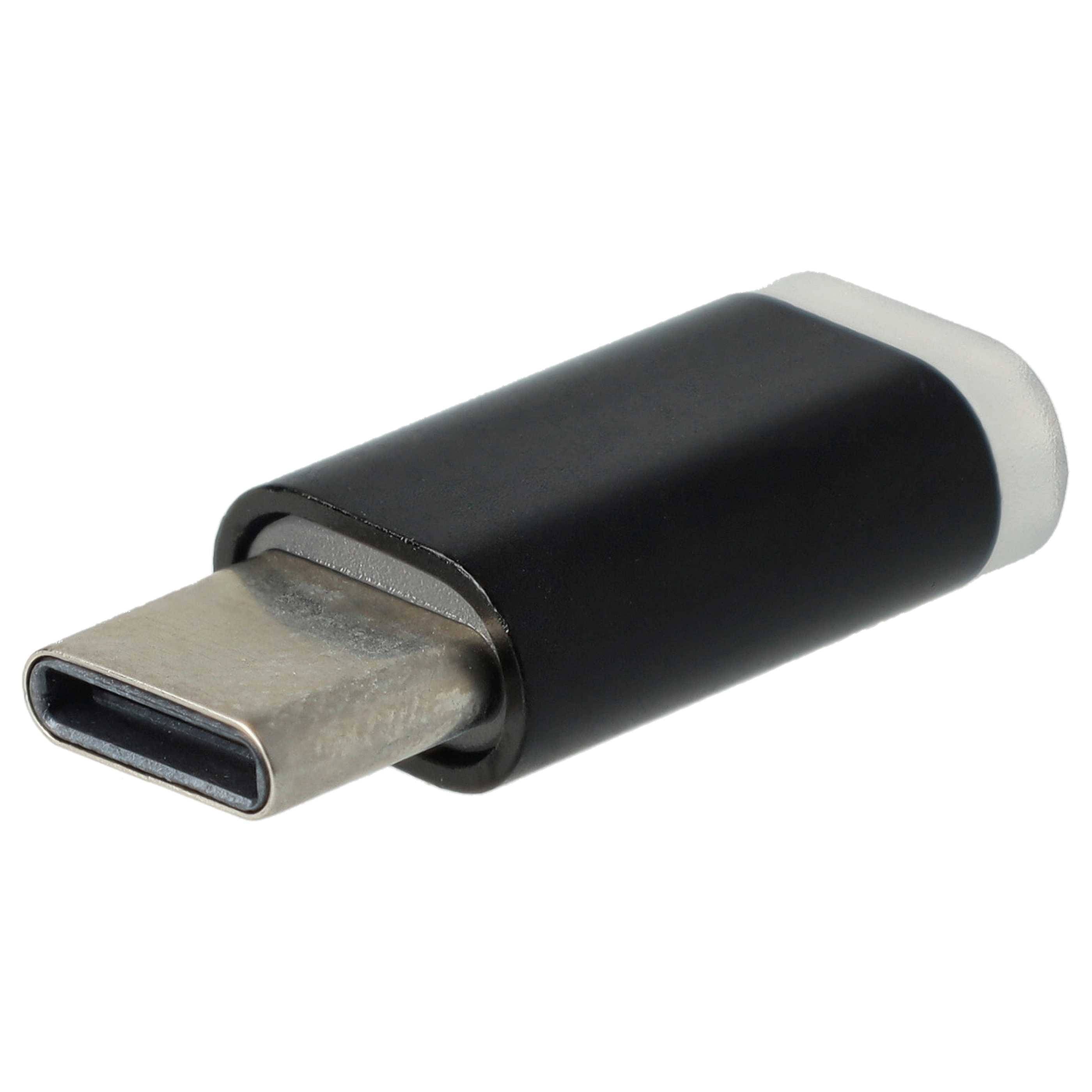vhbw USB Typ C auf Micro-USB Adapter für Smartphone, Tablet, Notebook Schwarz