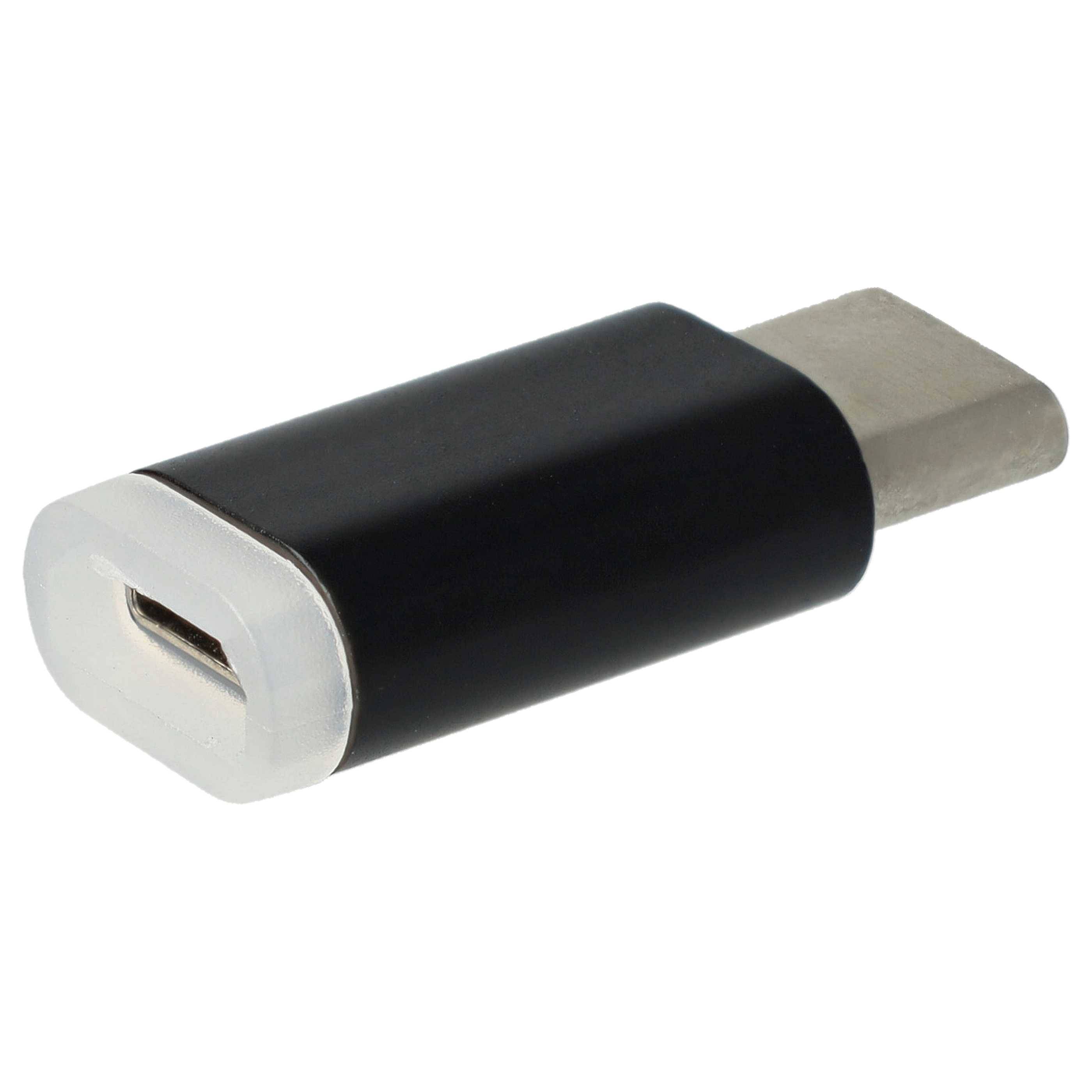 vhbw USB Typ C auf Micro-USB Adapter für Smartphone, Tablet, Notebook Schwarz-1