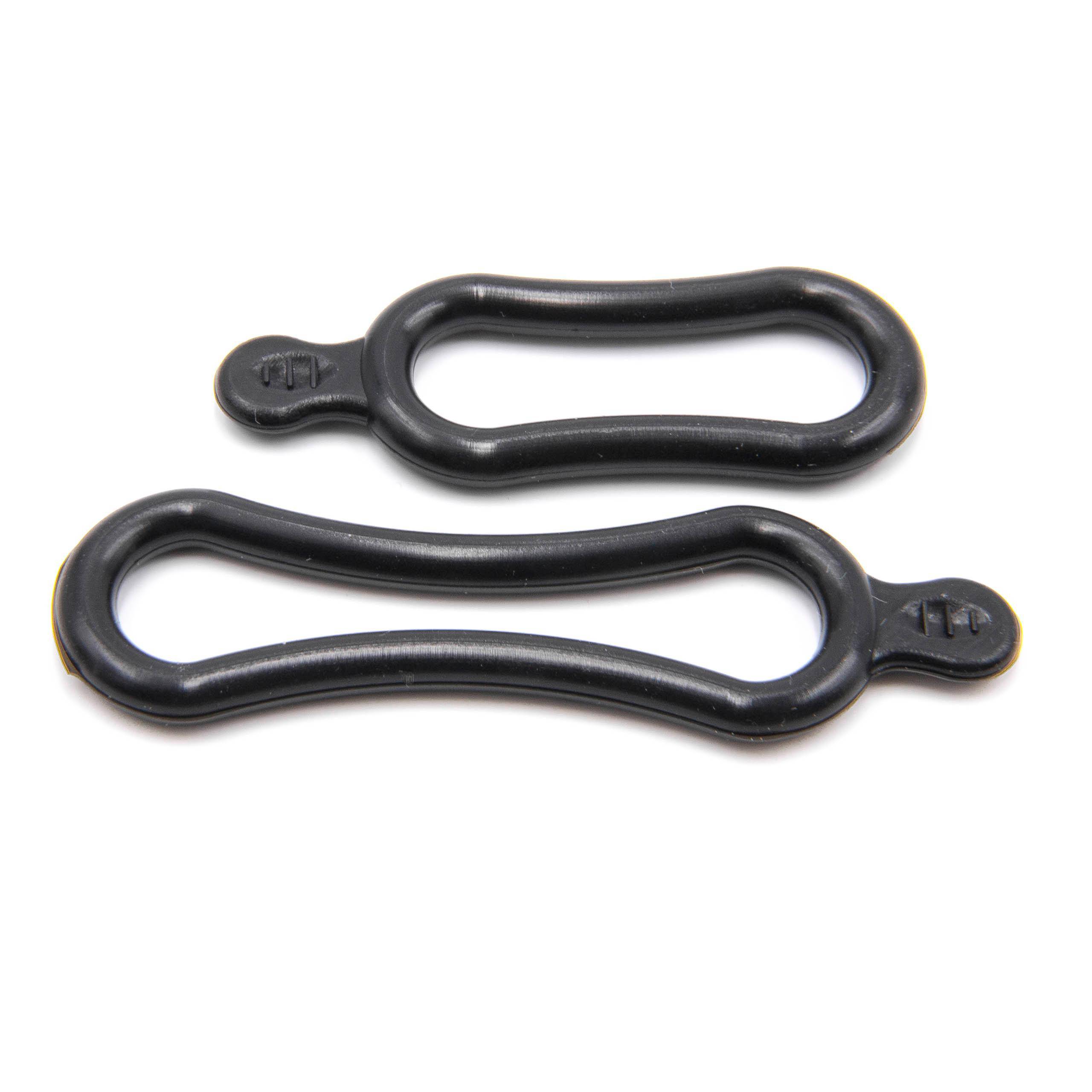 vhbw 2x Gummiband für diverse Fahrrad-Lampen | -Lichter - Befestigungs-Set (1x groß, 1x klein), Schwarz-0