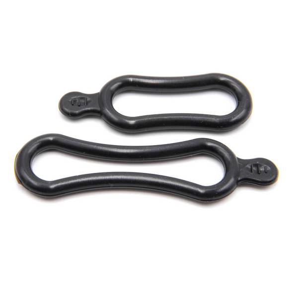 vhbw 2x Gummiband für diverse Fahrrad-Lampen | -Lichter - Befestigungs-Set (1x groß, 1x klein), Schwarz