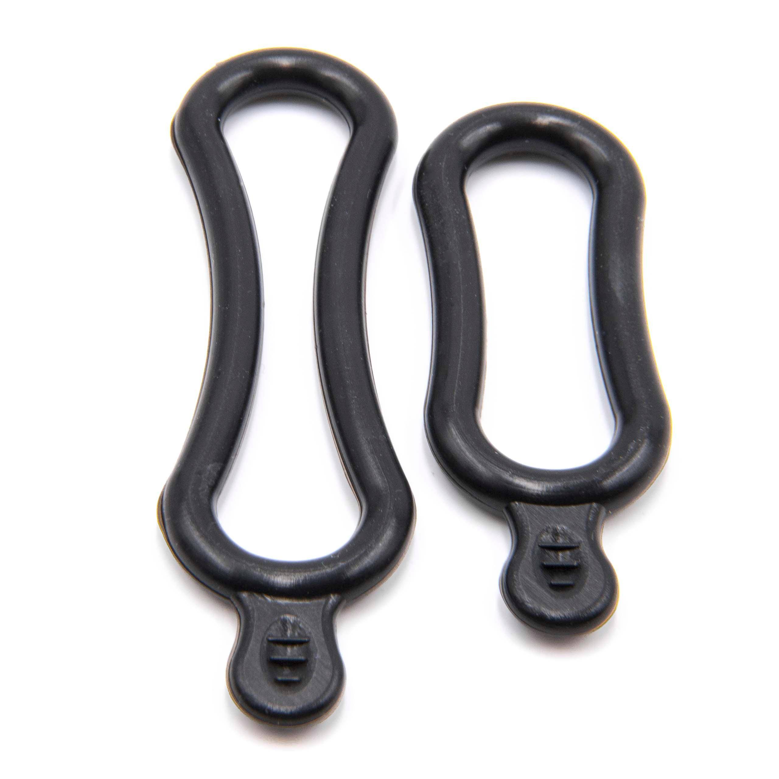 vhbw 2x Gummiband für diverse Fahrrad-Lampen | -Lichter - Befestigungs-Set (1x groß, 1x klein), Schwarz-1