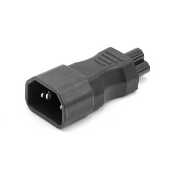 vhbw C14 (männlich) auf C5 (weiblich) Adapter | für diverse Kleingeräte - IEC 320 Netzadapter Schwarz