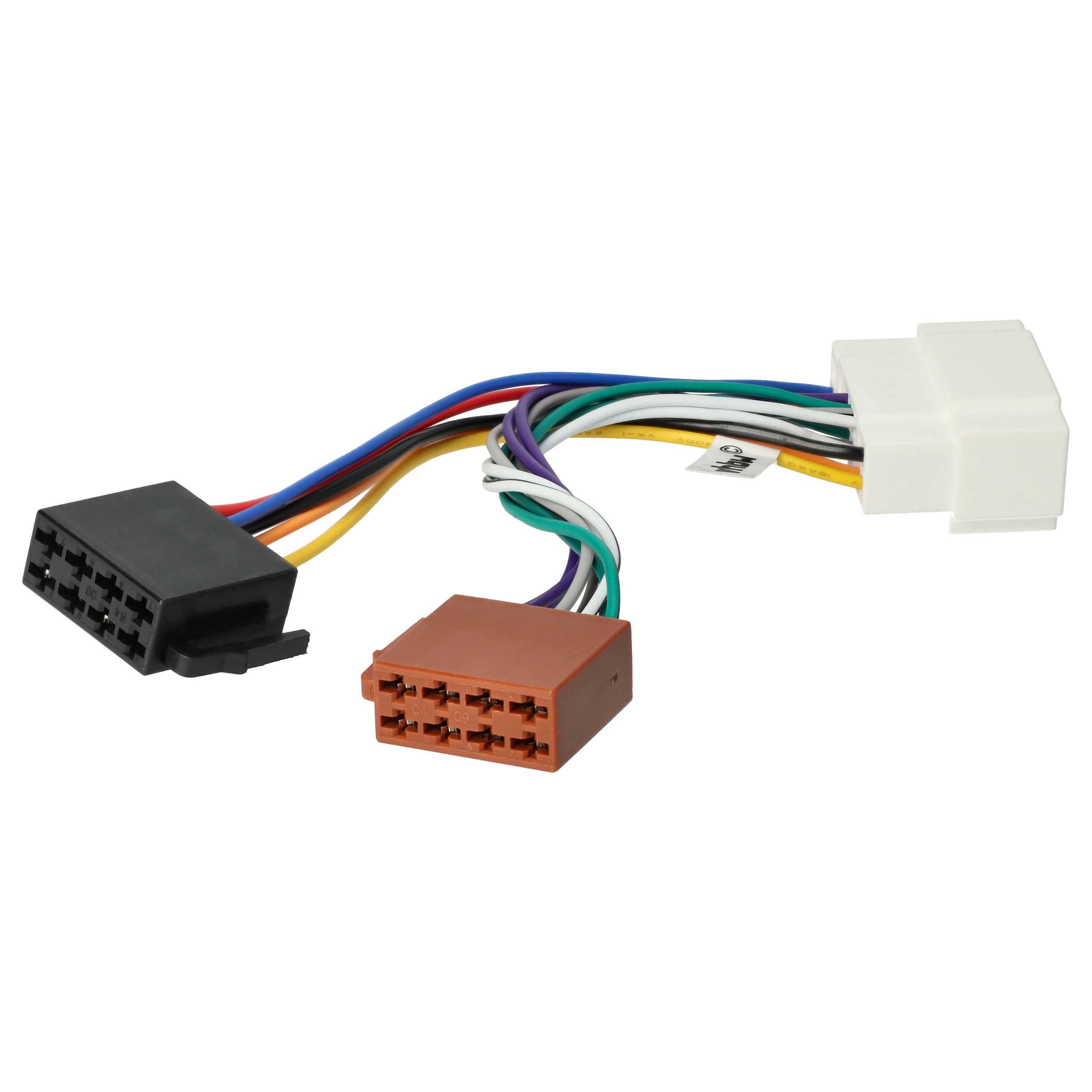 vhbw Autoradio ISO Adapter kompatibel mit Honda Jazz ab 2001-2