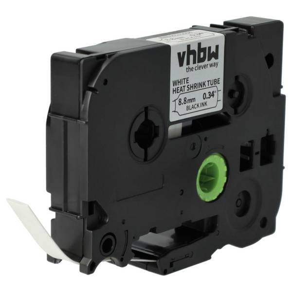 vhbw Schriftband-Kassette Ersatz für Brother HSe-221 | HSe221, LMHSe221 für Etiketten-Drucker Schwarz auf Weiß