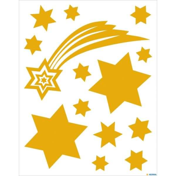 Fensterbilder Sterne Gold VE=3 Blatt-1