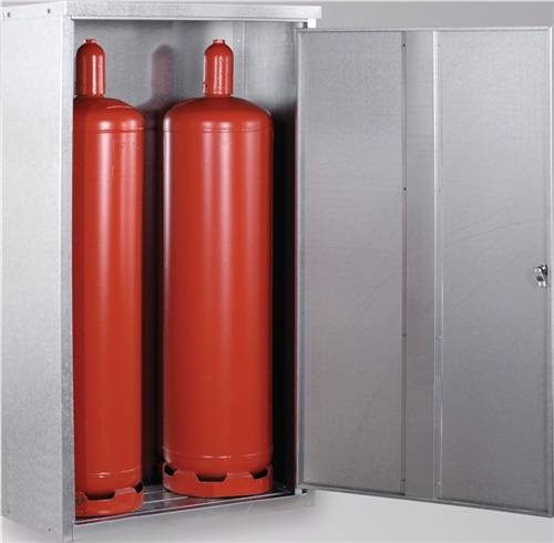 Gasflaschenschrank B860xT400xH1435mm verz.LACONT-0