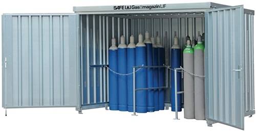 Gasflaschencontainer B3050xT2170xH2250mm verz.montiert,o.Bodenrahmen-0