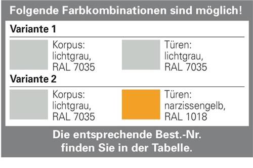 Symbolbild für Sicherh.-Schrank Typ 90 H1315xB1190xT598mm lichtgrau Vollblechtüren LACONT