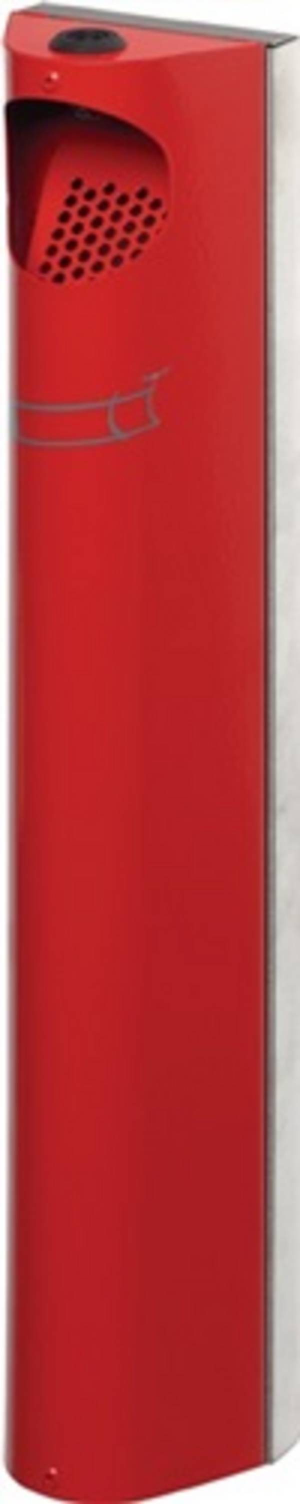 Wandascher B110xT85xH550mm rot,RAL 3000 verschließbar