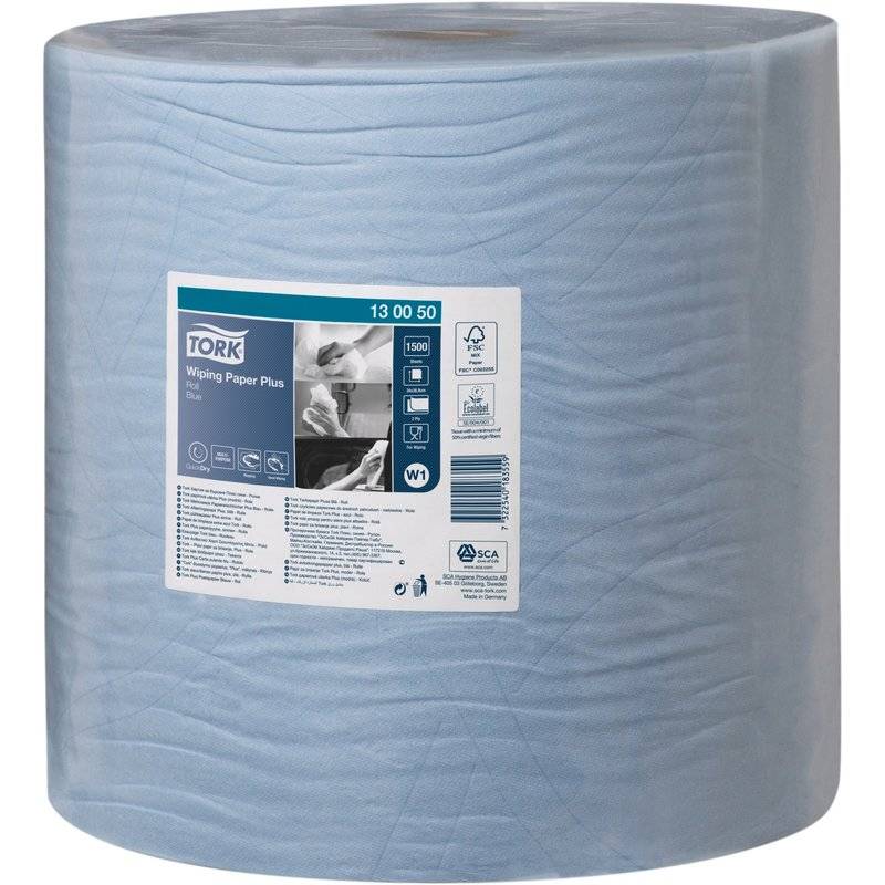 Putztuch Tork starkes Mehrzwecktuch blau 2lagig L.340xB.370mm 1500Abrisse 1RL/VE-0