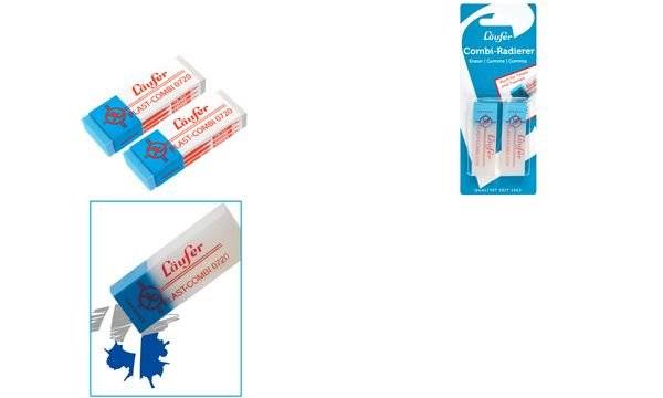 Läufer Kunststoff-Radierer PLAST COMBI, 2er Blisterkarte (5051089)-0