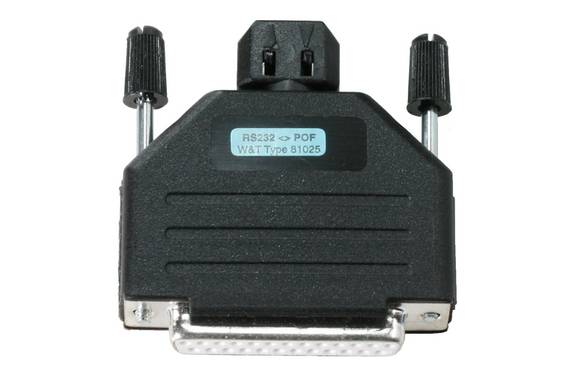 Interface Kunststoff-LWL RS232 mit 25‑poligem Stecker RS232, 25 pin, DTE