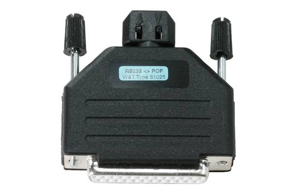 RS232, 25 pin, DCE Interface Kunststoff-LWL RS232 mit 25‑poliger Buchse