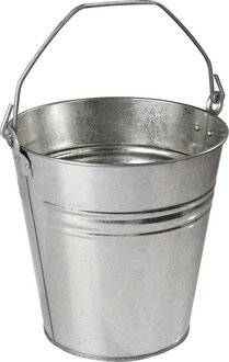 Eimer 12,5l Stahlblech,verz.silber D.300mm H.300mm-1
