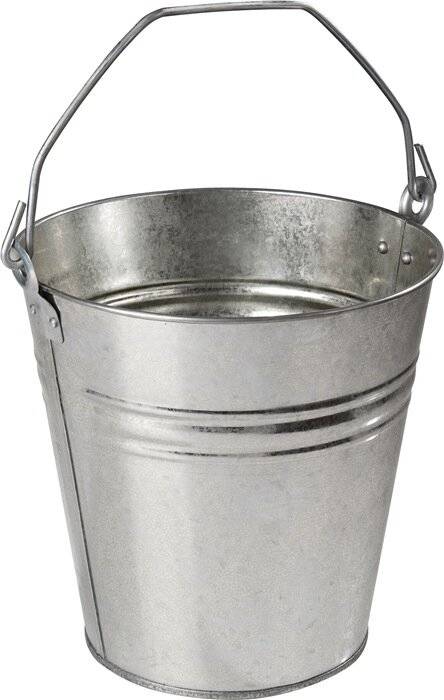 Eimer 12,5l Stahlblech,verz.silber D.300mm H.300mm-2
