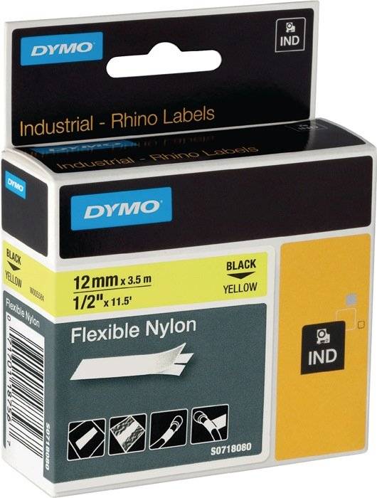 Newell Brands Band ID1 Nylon 12mm/3,5m schwarz auf weiß 18488 3,5 m, 12 mm-0