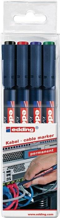 Kabelmarker-Set 8407 schwarz, rot, blau, grün edding-3