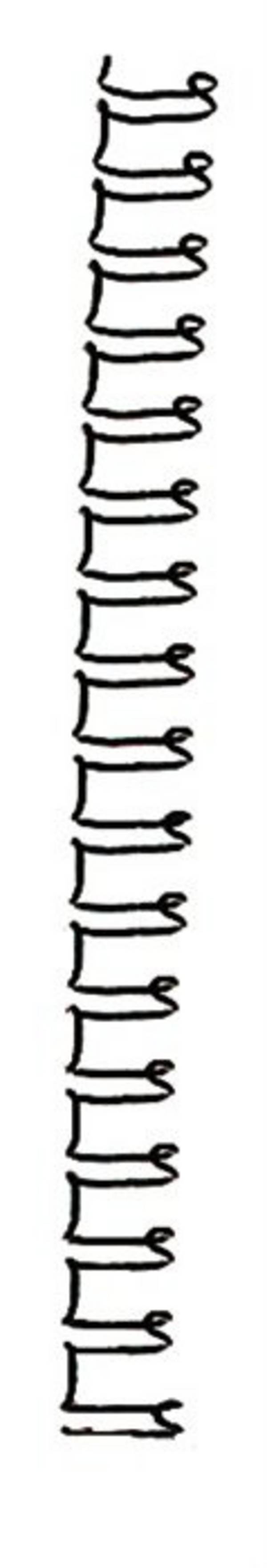 GBC Drahtbinderücken WireBind, A4, 21 Ringe, 6 mm, silber (5960431)