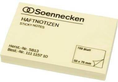 Haftnotiz 75x50mm 100Blatt gelb - Artikel: 111115710-4