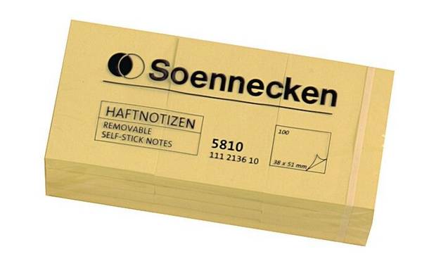 Haftnotiz 50x40mm hellgelb 12x100Blatt 12 St./Pack. - Artikel: 111213610