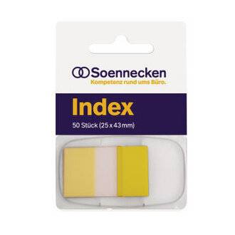 Haftstreifen Index 25x43mm 50Streifen Spender gelb-2